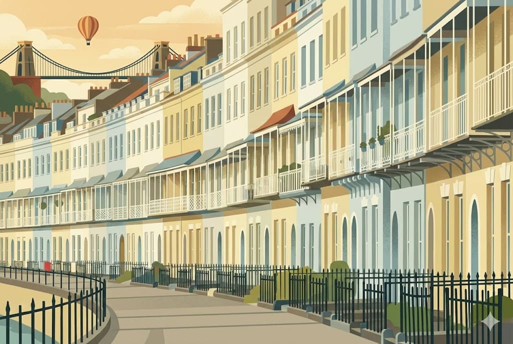 Clifton area view in Bristol